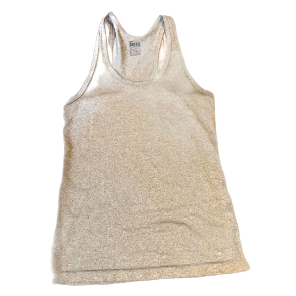 Nike Dri-FIT Gray Tank Top Size S Athletic Racerback Workout Top - Picture 6 of 7
